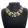 Two-Piece Set Of Pearl Four-Leaf Clover Necklace Jewelry Accessories Earrings