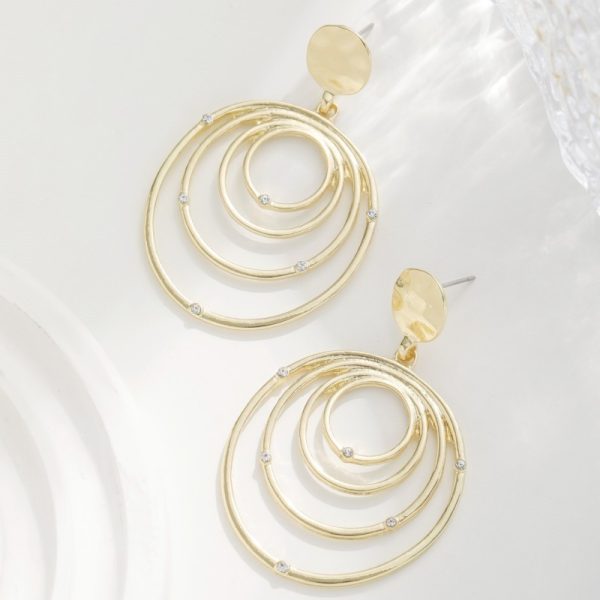 Fashion Creative Style Multi-layer Circle Exaggerated Big Ear Ring