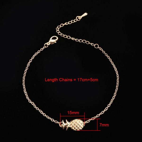Alloy Pineapple Bracelet Trendy Cute
