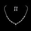 The supply of Bridal Necklace Earrings two sets of simple Rhinestone Suit Wedding Dress Accessories 425