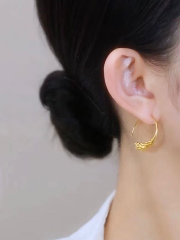 Niche Wheat Earring Design Tidal Circle