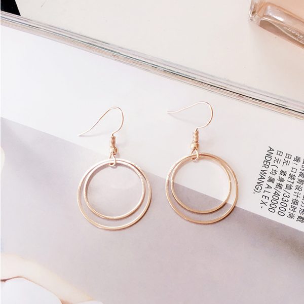 Metal Double-layer Geometric Small Circle