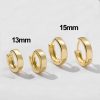 5Pair Fashion Round Twist Copper Small Hoop Earrings Set For