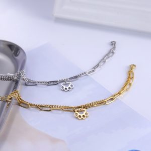 Memory Footprints Girl Hot Girl Double Golden Bracelet