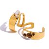 Natural Stone Open Bracelet Titanium Steel Hand Jewelry