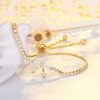 Bow Micro Inlaid Zircon Adjustable Beads Bracelet
