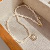 Niche Double Layer Twin Small Rice-shaped Beads Clavicle Temperament Entry Lux Fashion Necklace
