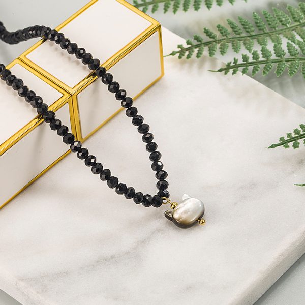 Delicate Cat Shell Pendant Necklace For Women