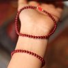 Natural Raw Ore Cinnabar Bracelet