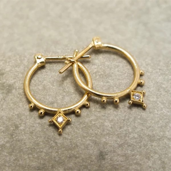 INS Style Geometric Circle Small Beads Earrings
