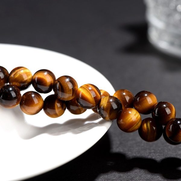 Natural Yellow Tiger's Eye Loose Beads Round Beads DIY Accessories Semi-finished Products