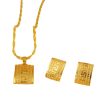 Square Design Pendant Earrings Love Jewelry