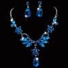 Europe and the United States trade explosion bride alloy diamond necklace earrings set Drop Bridal Jewelry Accessories zircon jewelry