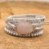 Hand-woven natural stone bracelet