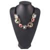 Transparent stone chain necklace