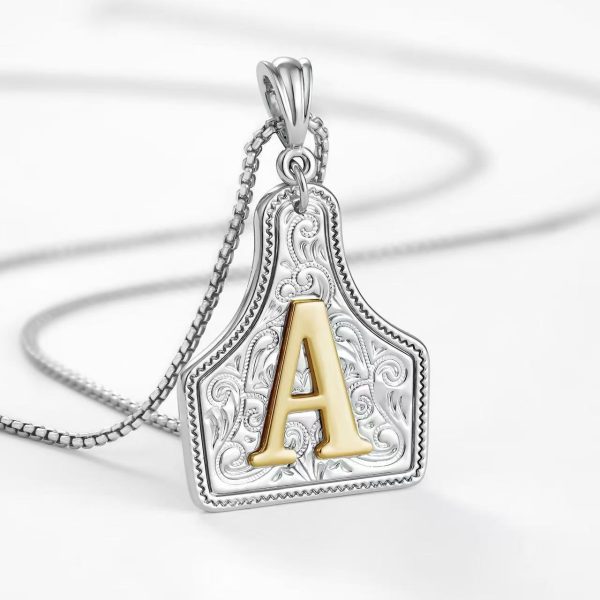 Fashion Personalized Letter Embossed Necklace