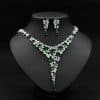Colorful Zircon Necklace Set Wedding Dress Wedding Earring Accessories