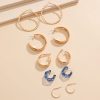 VAlloy Geometric Earrings 5 Piece Set Fashion