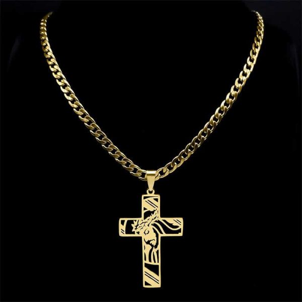 Stainless Steel Gold-plated Pendant Necklace Beads