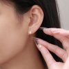 S999 Sterling Silver Pure Silver Light Luxury Stud Earrings Pearl Natural Freshwater