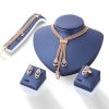 Bridal Necklace Earrings Jewelry 4 PCs Set