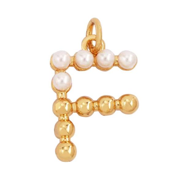 Popular Accessories Pearl Zircon Letter Pendant