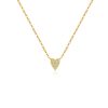 S925 Loving Heart In Sterling Silver Diamond Heart-shaped Pendant Necklace