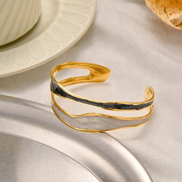 Women's Stainless Steel Drip Bracelet Adjustable Opening