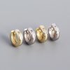 Geometric Circle Horse Eye Zircon Stud Earrings