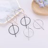 Big circle geometric earrings