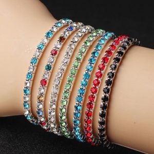 Full Diamond Elastic String Bracelet Female European And American All-matching
