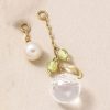 Women's White Crystal Drop Earrings
