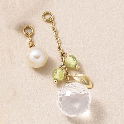 Women's White Crystal Drop Earrings
