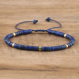 Hot-selling Lapis Spacer Beads Woven Bracelet