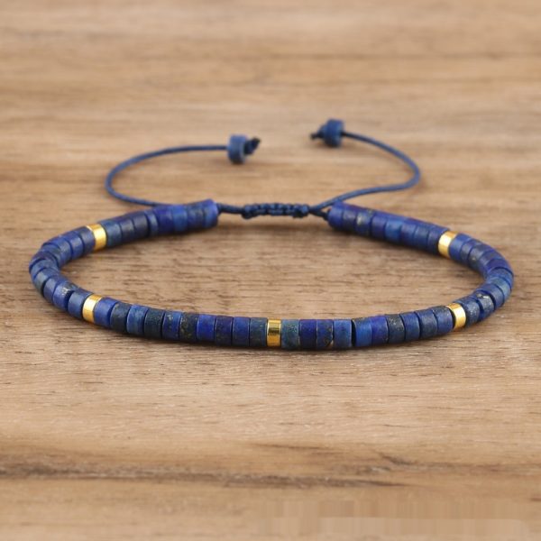 Hot-selling Lapis Spacer Beads Woven Bracelet