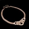 Necklace Earrings Bracelet Ring Jewelry Set European and American Plated 18K Jewelry Four-piece Set