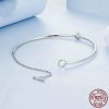 Simple All-match Shining Thin Bracelet S925 Sterling Silver