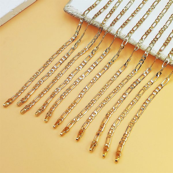 Copper Plating 18K Real Gold Simple NK Chain Fashion Bracelet