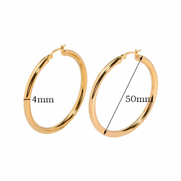 Stainless Steel Exaggerated Circle Hollow High-grade Earrings