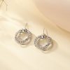 Fashion All-match Diamond Circle Ear Studs