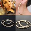 Exaggerated diamond big circle hip-hop nightclub earrings
