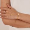 Stainless Steel Heart-shaped Ring Bracelet