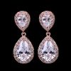 Drop zircon earrings