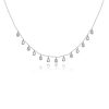 S925 Sterling Silver Pear-shaped Zircon Hanging Scarf Long Necklace