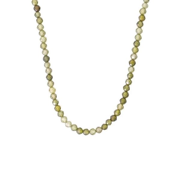 Vintage Green Beaded Zircon Necklace