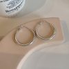 Female Simple And Versatile Solid Circle Large Earrings