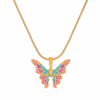 Ins Colorful Oil Necklace Butterfly Girlfriends Clavicle Chain