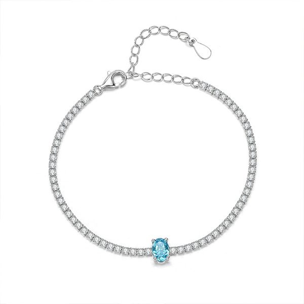 Women's S925 Sterling Silver Diamond Inlaid Zircon Bracelet