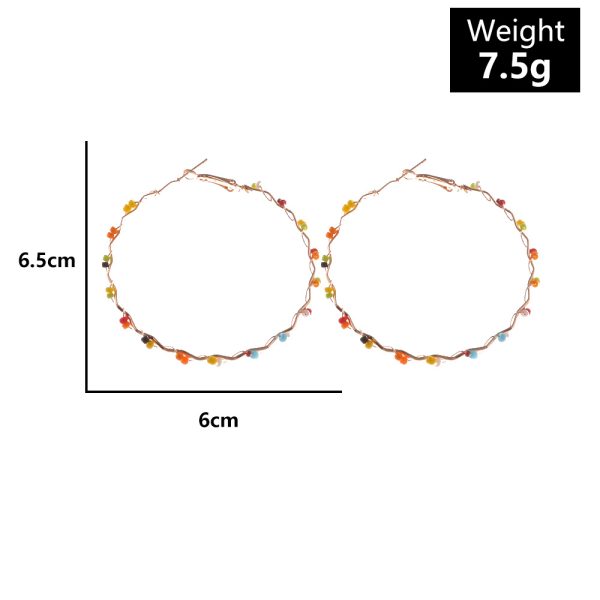 Frosty Wind Simple Personality Wild Sweet Circle Earrings