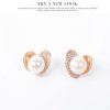 Fashion Qing New Style Jewelry Heart-shaped Pendant Necklace Earrings Two-piece Set